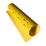 Отрез кожзама с тиснением  золотой фольгой Golden Stars Yellow, 50см х 25см, ТМ Фабрика Декора