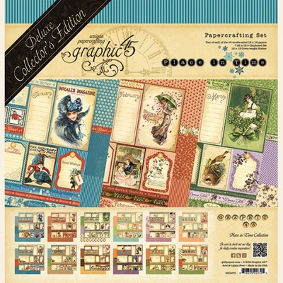 Набор скрапбумаги Graphic 45 - Place in Time, Deluxe Collection Edition, 30х30 см