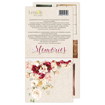 Набір паперу для скрапбукінгу Lemoncraft - Memories, 15.2х30.5 см, елементи для вирізання