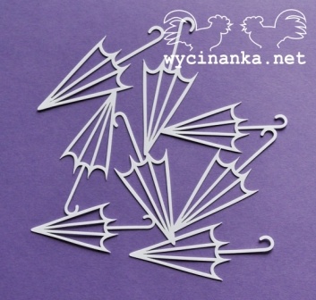 Маска-шаблон от Wycinanka - Зонтики, 14,5 x 15 см