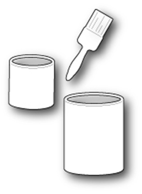 Нож для вырубки от Poppystamps - Paint Cans and Brush