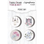 Набор скрапфишек  4шт Shabby love1 381, ТМ Фабрика Декора