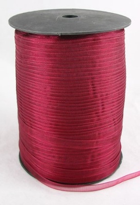 Ленточка из органзы Dark red, 6мм, цвет темно-красный, 5 м