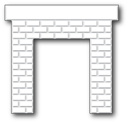 Нож для вырубки от Poppystamps - Classic Brick Fireplace