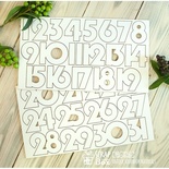 Чипборд ScrapBox - Набор чисел для рождественского календаря (advent calendar) Os-Hi-326