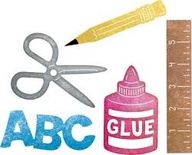 Ножи от Cheery Lynn Designs - School Supplies Set, 5 шт