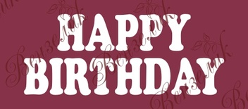 Чипборд от Вензелик - Надпись "Happy birthday", размер: 152x370 мм