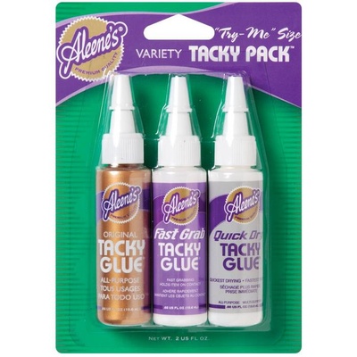 Набор клеев Aleene's - Tacky Original, Fast Grab and Quick Dry, 3 штуки