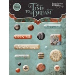 Эпоксидные наклейки Time to Dream(eng.) от Scrapmir, 16 шт
