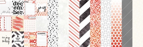 Набор бумаги от Studio Tekturek "Kolekcja Peachy Christmas / Collection Peachy Christmas", 30,5х30,5см