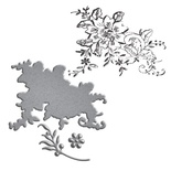 Нож для вырубки  + штампы от Spellbinders - Embroidered Flowers
