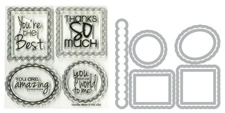 Лезвия и штампы от Sizzix - Framelits Die Set - Word Labels, 9 шт.