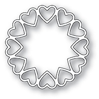 Нож для вырубки от Poppystamps - Fancy Heart Ring craft die