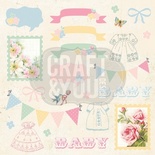 Лист скрапбумаги от Craft and You Design - Hello Baby, 30х30 см, CP-HB07