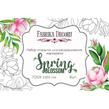Набор открыток для раскрашивания аква чернилами Spring Blossom, ТМ Фабрика Декора