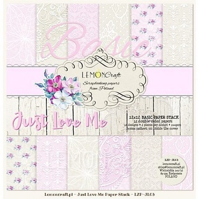 Набор скрапбумаги LemonCraft - Just Love Me Basic, фоновые дизайны, 30х30 см, с бонусом