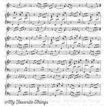 Резиновый штамп My Favorite Things - BG Sheet Music Background