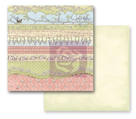 ЦЕНА СНИЖЕНА! Лист скрапбумаги Prima - Jack and Jill- Green Fields, 30х30см