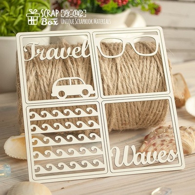 Чипборд ScrapBox - Карточка Project Life набор из 4-х шт. PL-042