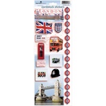 Наклейки от Paper House Cardstock Stickers 4.625"X13" -  London, 11х33 см