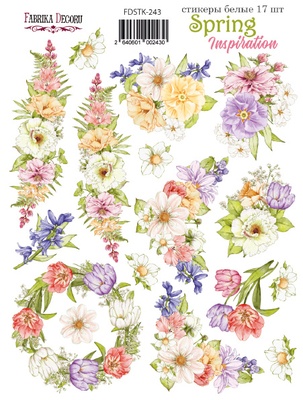 Набор наклеек (стикеров) 17 шт Spring inspiration #243, ТМ Фабрика Декора