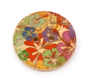 Деревянная пуговица Multicolor Flower  B10663, диаметр 23 мм, 1 шт.