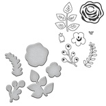 Нож для вырубки + штампы от Spellbinders - Quite Contrary - Debi Adams - Floral Divine