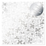 Ацетатний аркуш з фольгуванням Silver Winterberries 30,5х30,5 см, ТМ Фабрика Декору