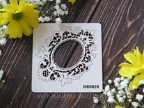 Чипборд рамка кружевная 3 от WOODchic, 10х7,2 см