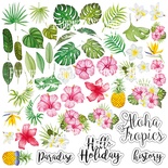 Лист с картинками для вырезания. Набор Wild Tropics, ТМ Фабрика Декору
