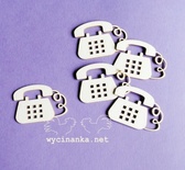 Чипборд от Wycinanka "telefony" - телефоны,  2,4 x3,3см