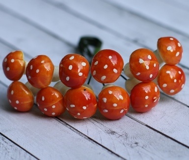 Грибочки от Scrapberry's, цвет оранжевый, 12 шт