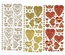 Набор наклеек-высечек HOTP - Mix 'ems Hearts, Tri Color Pack, 3 листа, размер 10х23 см, 105 шт.