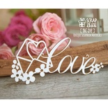 Чипборд ScrapBox - надпись Love с конвертиком Hi-211