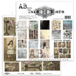 Набор бумаги от ABstudio - "Take me there"- scrapbooking paper set 8x 30х30см + bonus