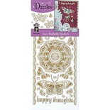 Набор наклеек-высечек HOTP - Lacy Butterflies Dazzle Silver, 31 шт., цвет серебро.