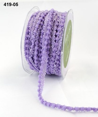 Тесьма с помпонами Mini Pom Pom, размер 10 мм, цвет лавандовый, 90 см
