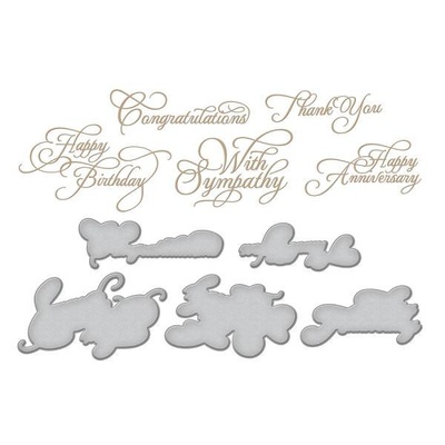 Пластины для фольгирования от Spellbinders - Elegant Occasion Sentiments