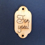 Деревянная фигурка WOOD-060 - For You, 1 штука