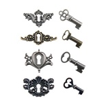 Набор металлических украшений Tim Holtz - Ideaology Locket Keys