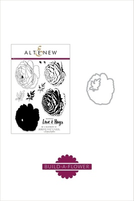 Штампы + Ножи для вырубки от Altenew - Build-A-Flower: Build-A-Flower: Ranunculus, 11 штампов+ 2 ножа