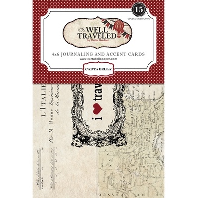 Карточки для журналинга Carta Bella Well Travelled - Postcard Pack