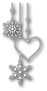 Нож для вырубки от Memory Box - Snowflake Love Pendant  
