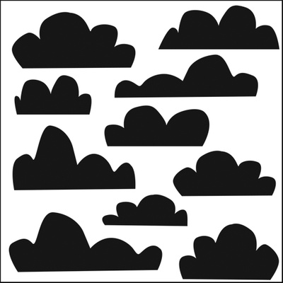 Маска The Crafter's Workshop - Mini Template Clouds, 15х15 см