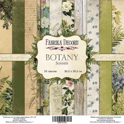 Набор бумаги 30,5х30,5 Botany summer, ТМ Фабрика Декору