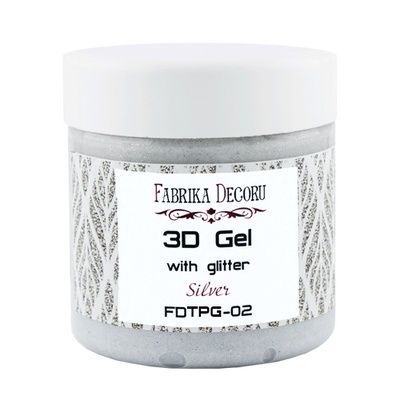 3-Д гель с глиттером Silver, ТМ Фабрика Декора