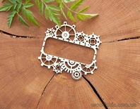 Чипборд от WOODchic - Рамка "Стимпанк с шестернями", 8х7.2 см