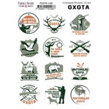 Набор наклеек (стикеров) 12 шт Охота RU #148, ТМ Фабрика Декора