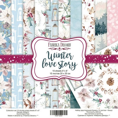 Набор скрапбумаги Winter Love Story, 20x20 см, TM Fabrika Decoru
