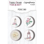 Набор скрапфишек  4шт Shabby love 380, ТМ Фабрика Декора
